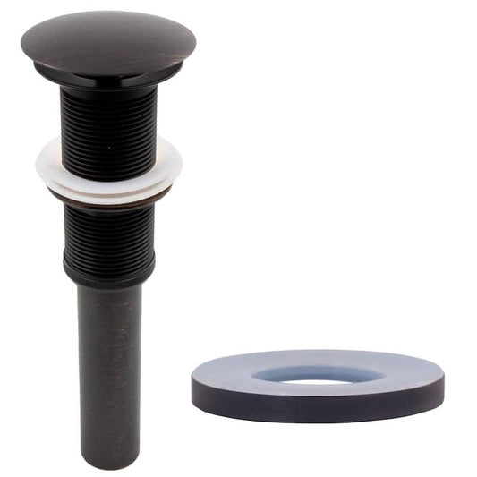 1-5/8 in. Bathroom Vessel Vanity Sink Umbrella Drain Without Overflow with Matching Mounting Ring in Oil Rubbed Bronze